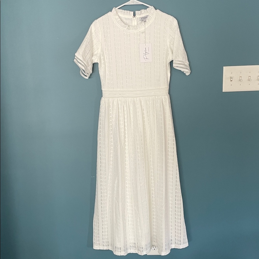 NWT Polagram White Lace Dress